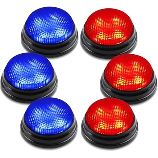 BEAN LIEVE Paquete de 6 zumbadores de Juego de Equipo con 2 Luces y Sonidos Diferentes, Botones de zumbador de Concurso, Noches de Trivia Familiares y Actividades de enseñanza en el Aula | Ya disponible en tu tienda friki favorita! En mundofriki.es!