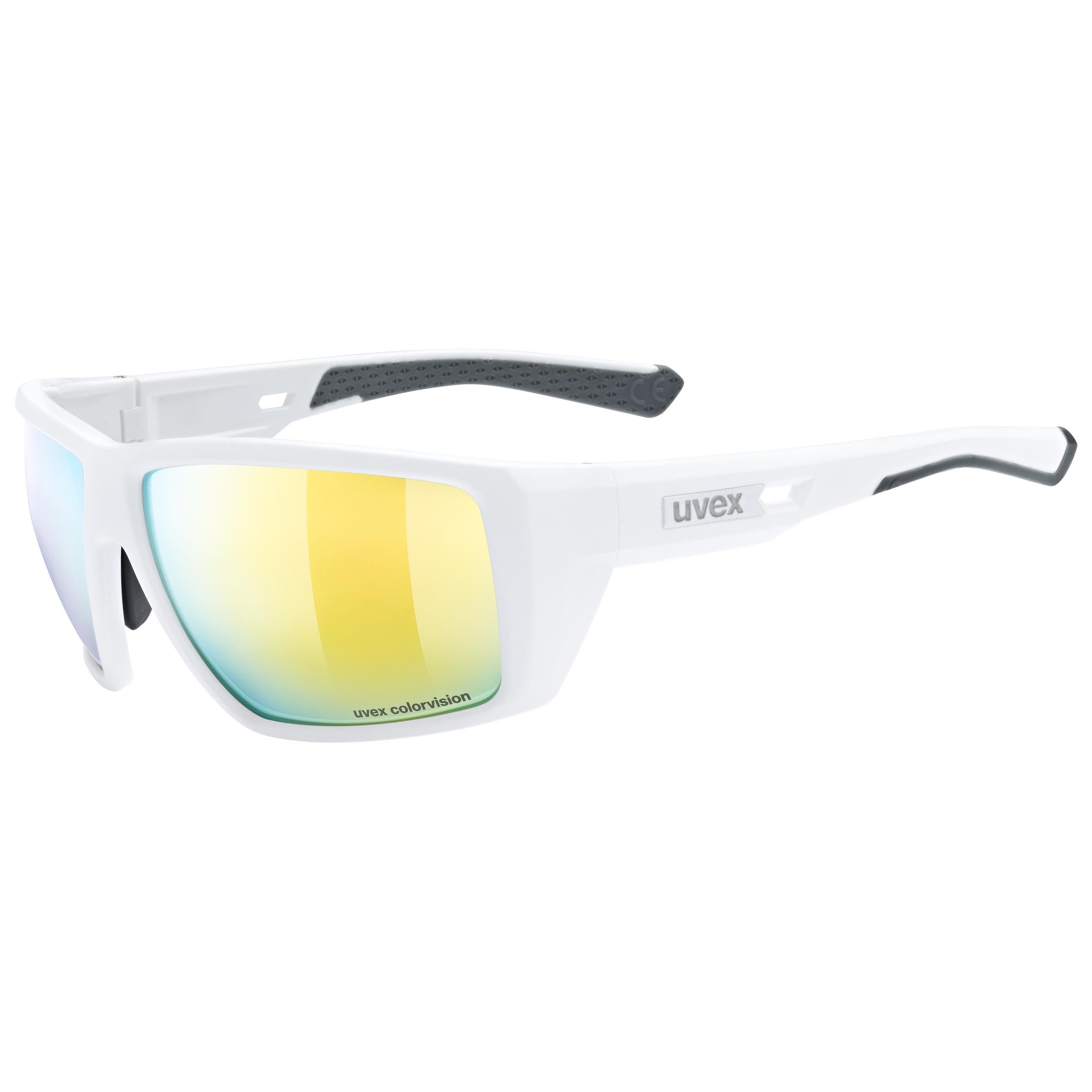 Uvex mtn venture CV - sports glasses for adults - strong UV protection - contrast enhancing - white matt - one size