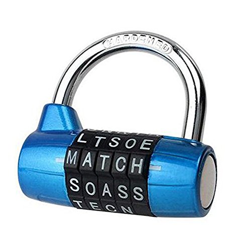 Candado de seguridad resistente con combinación de 5 letras, candado de seguridad con contraseña.