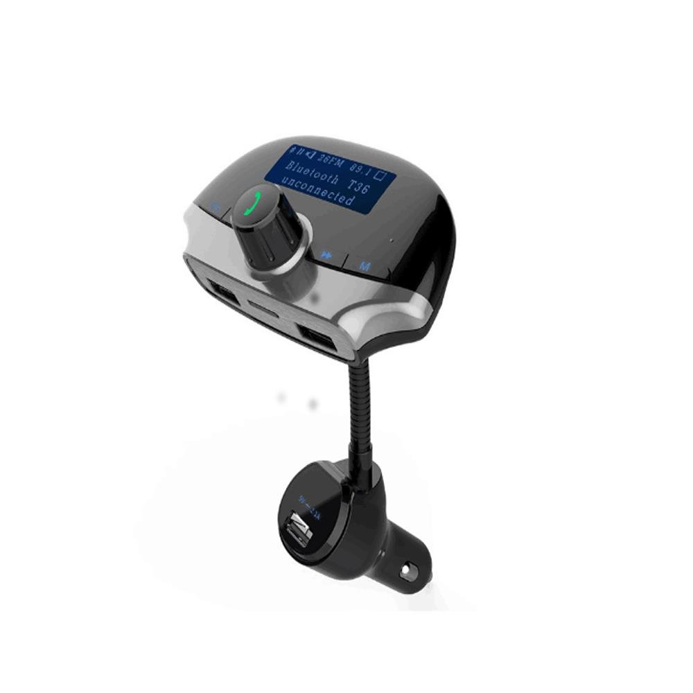 JenNiFer Agetunr Bt36 Lettore Mp3 Bluetooth per Auto con Schermo Grande Trasmettitore FM Caricabatterie per Auto Intelligente A Ricarica Rapida 3A