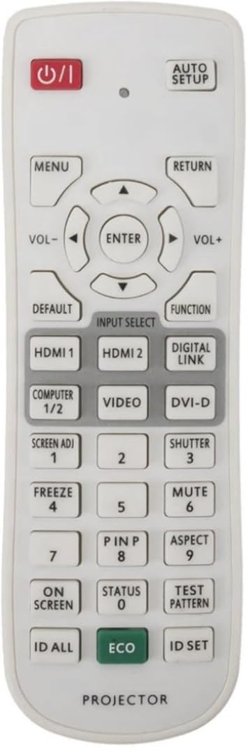 N2QAYA000126 Projector Remote Control for Panasonic Projector in Living Rooms or Rooms, No Programming or Pairing Needed, Replacement Remote Compatible Models PT-FW530 PT-FX500 PT-FW530C PT-FZ570C