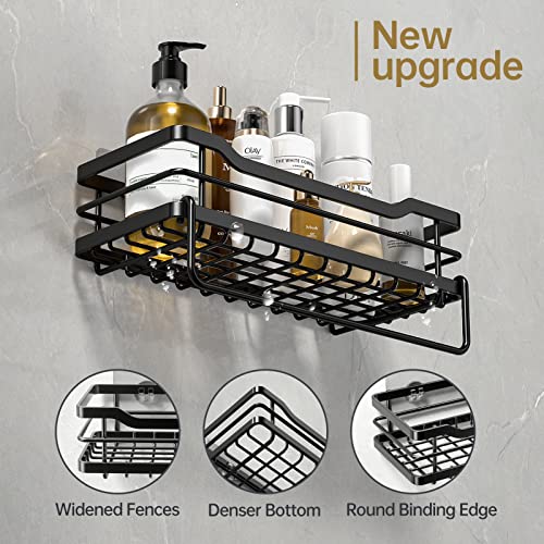 Topchase Shower Caddy, Shower Organizer Adhesive, Shower Shelves 3 Pack No Drilling, Rustproof Shower Rack With Soap Holder, Black Shower Storage Basket For Inside Shower Bathroom Organization #TOP7