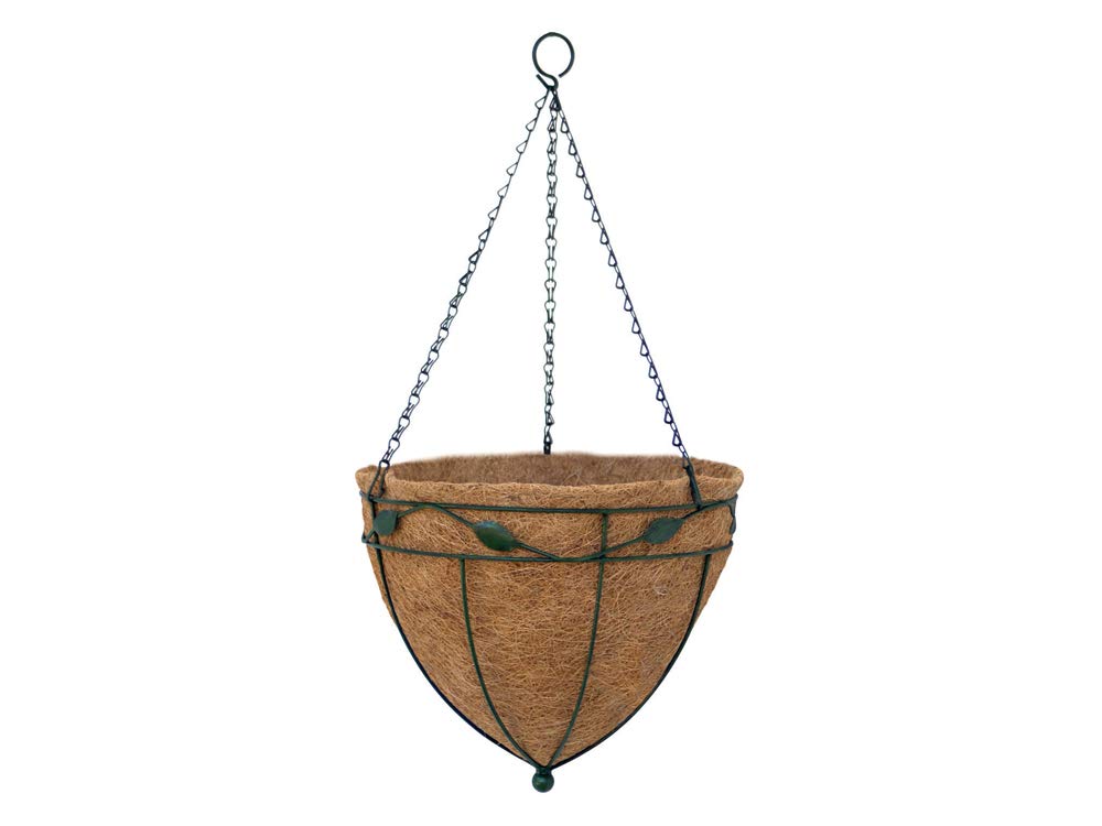 Buy Garden Pride Hanging Basket Cone Shaped Leaf Design Complete
