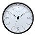 Plumeet 12" Silent Wall Clock with Special Design and Non-ticking Digital, Cool Wall Clock Modern Style Large Graceful Numbers Good for Living Room & Kitchen & Bedroom Battery Operated (Black)
