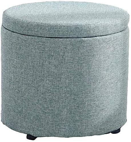 Tabouret de changement de chaussures en éponge avec coffre cyan