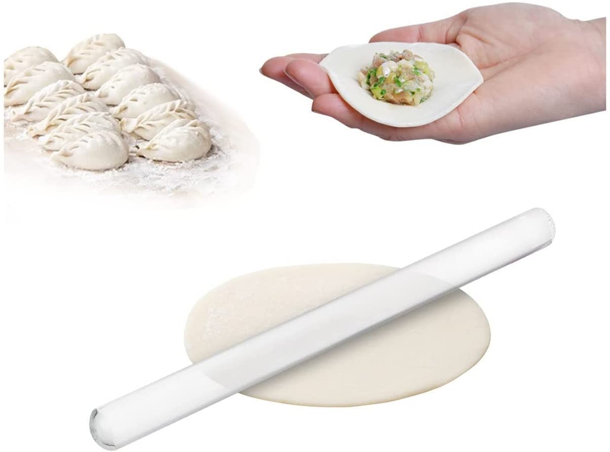 ACiyD Rodillo para Hornear Rodillos de Fondant Lisos portátiles Rodillo de acrílico Tablas de repostería Herramientas para Pasteles Transparente Antiadherente Pastel Galletas Rodillo de Cocina