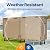 VIVOHOME 8ft Firewood Log Rack Cover, Heavy Duty 600D Oxford, Double Layer Outdoor Weather Resistant Fire Wood Storage Holder Cover with Zipper and Hook Loop Tape, Brown