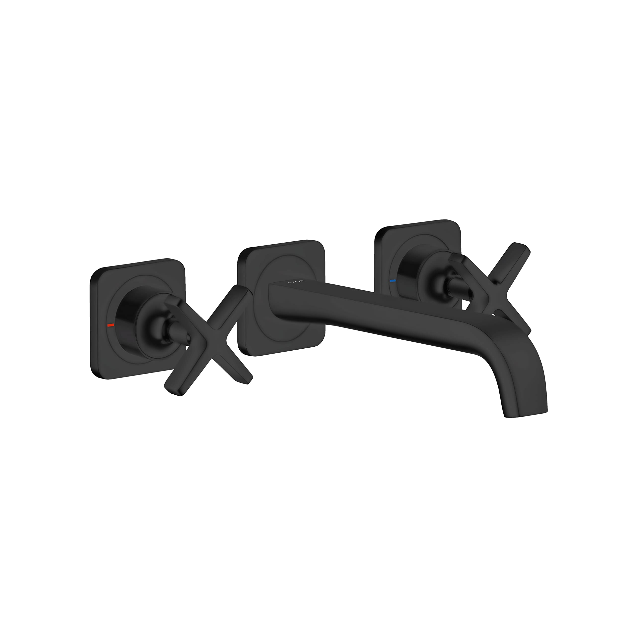 AXOR Citterio E 2-Handle 3-Hole 3-inch Tall Wall Mounted Bathroom Faucet in Matte Black 36107671