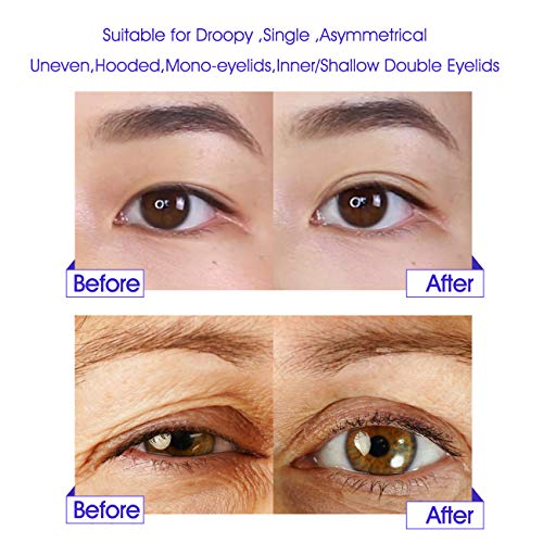 168Pairs Ultra Invisible Two-sided Sticky Double Eyelid Tapes Stickers for Heavy Saggy Droopy Hooded Eyelids, Medical Fiber Self-adhesive Strips, Instant Eyelid Lift Without Surgery