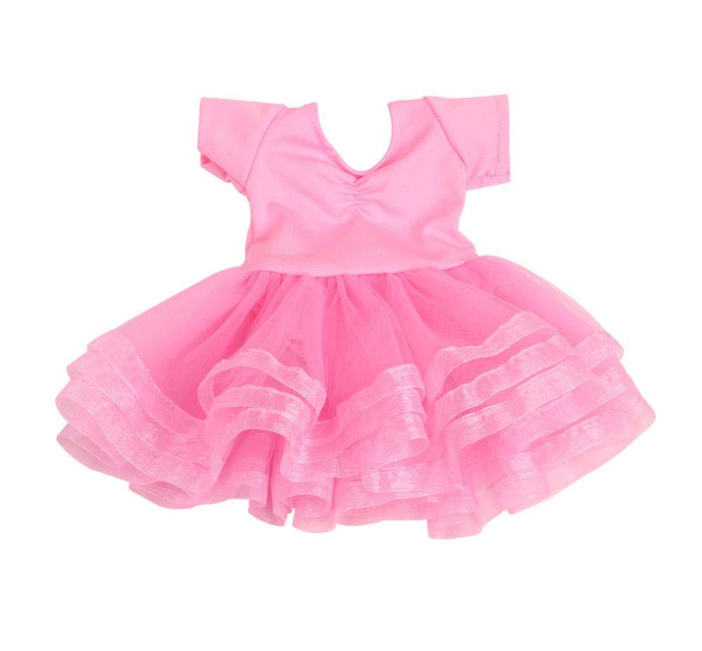 DUORUI Doll Clothes Ballet Dress Outfit Lace for American Girl Doll 18 inch, Pink, 18-inch