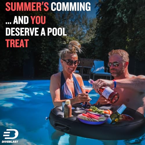 image for DIVEBLAST: Premium Floating Drink Holder for Pool, Hot Tub Accessories