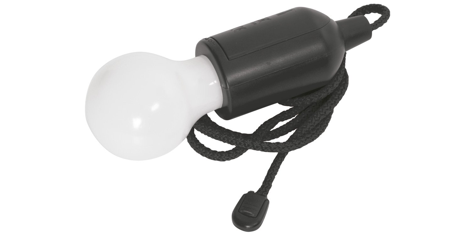 Lyyt AVL406 Black Battery Powered LED Hanging Pull Light for Indoor/SHELTERED Outdoor USE
