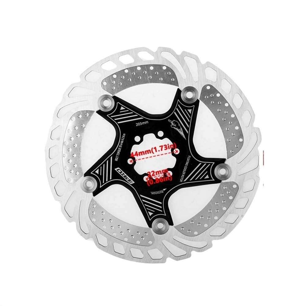 Disco Freno Rotor de freno flotante for bicicleta montaña, disco refrigeración 6 pulgadas, 160/180/203mm, disipación calor(160mm BK Radiating)