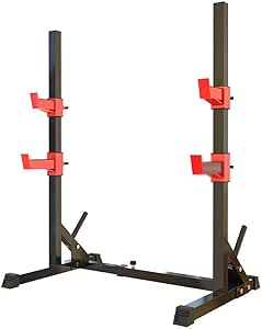 Amazon.com : Adjustable Squat Rack Stand - Fitness Barbell Rack Bench ...