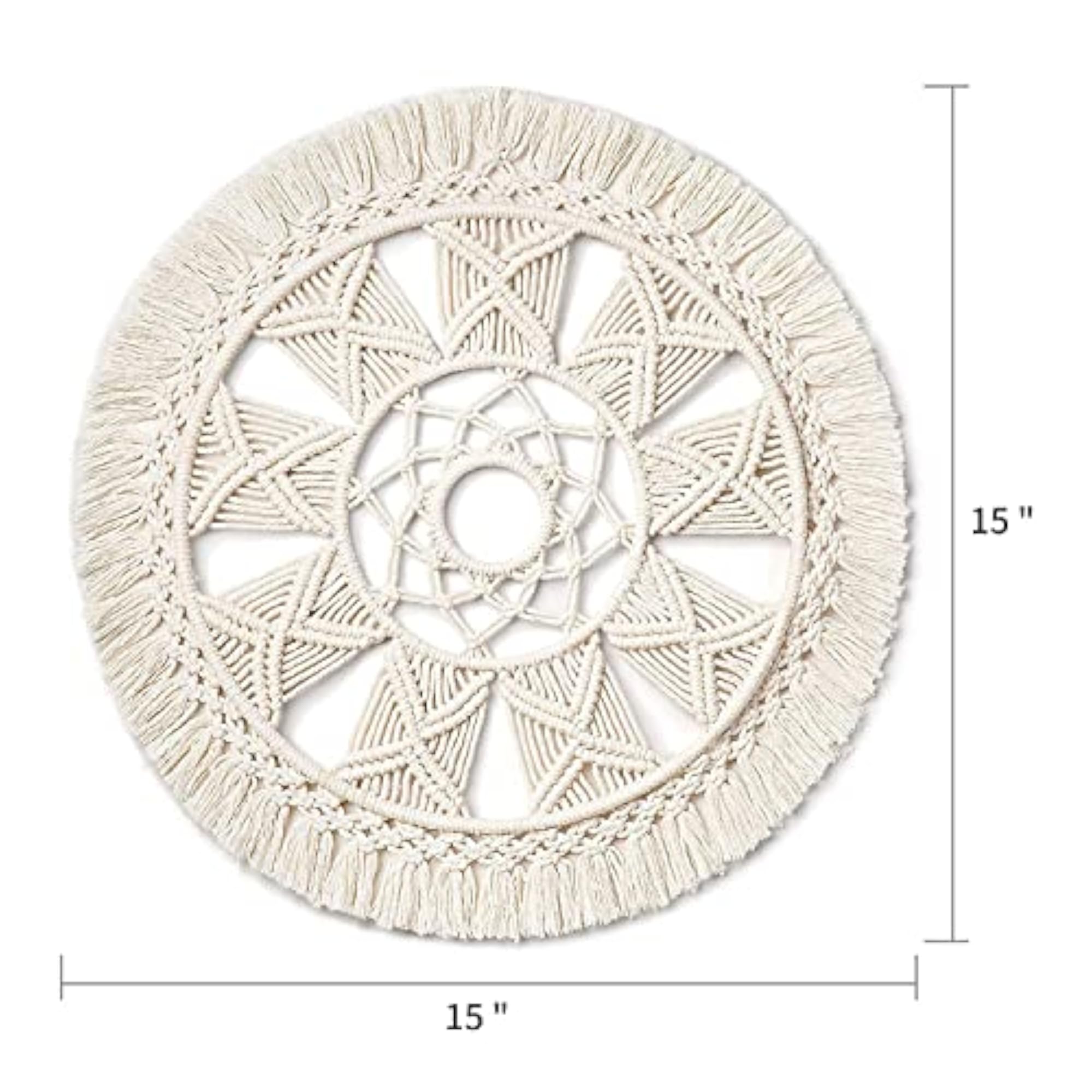 Macrame Dream Catcher, Handmade Wall Hanging Decor