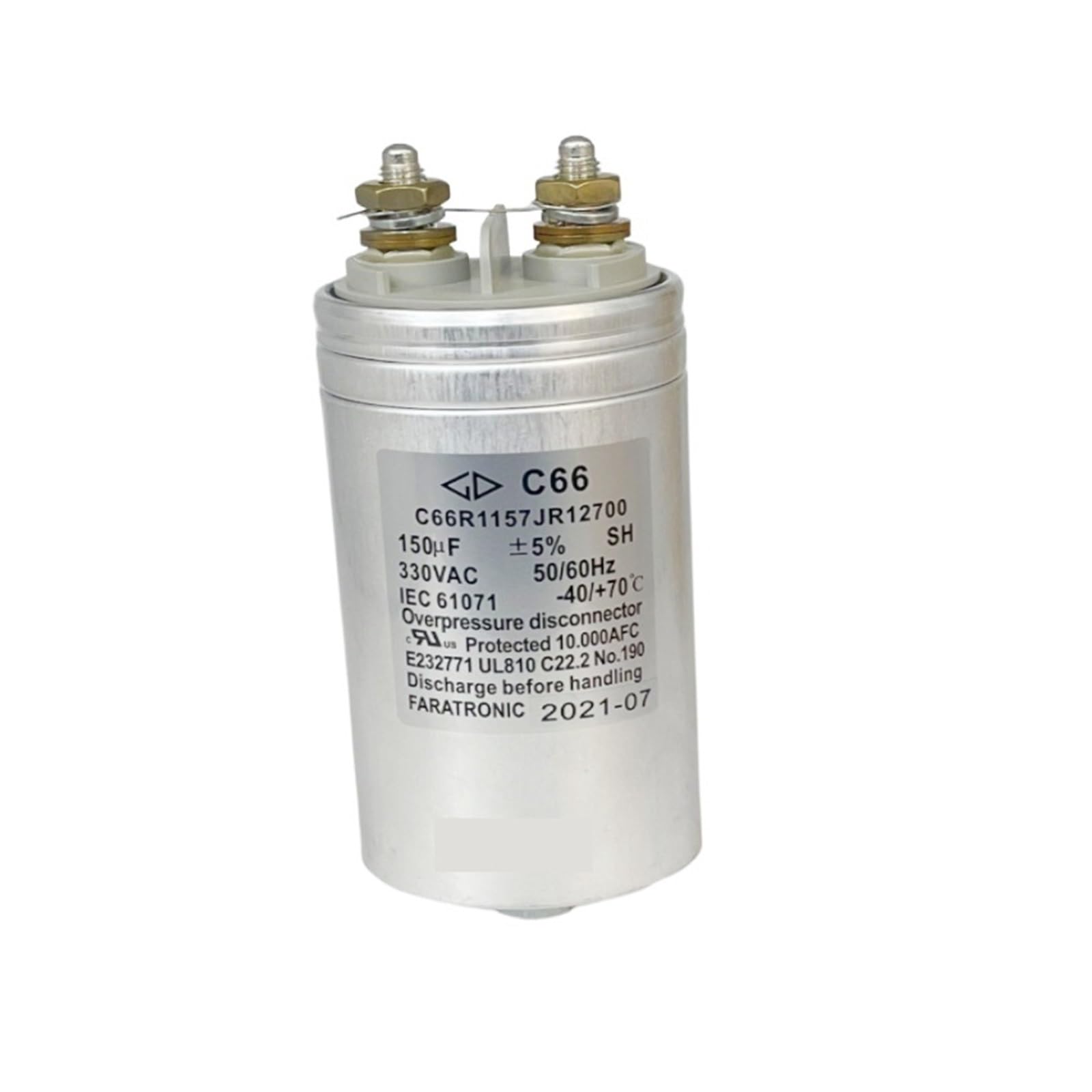 BALYDLUL 1pcs C66R1157JR12700 150UF 330V AC filter capacitor