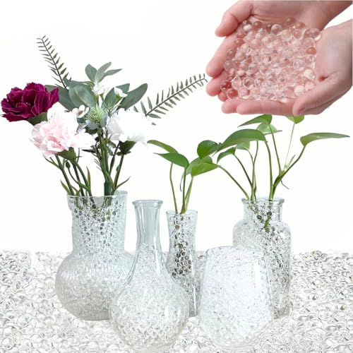 Water Beads 20 000pcs Clear Water Gel Jelly Beads for Vases Filler Floting Candles Wedding Centerpiece Christmas Decoration Floral Arrangement Home Decoration (20 000 pcs)