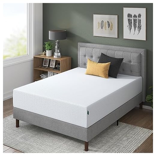 Zinus 12 Inch Gel-Infused Green Tea Memory Foam Mattress, Queen