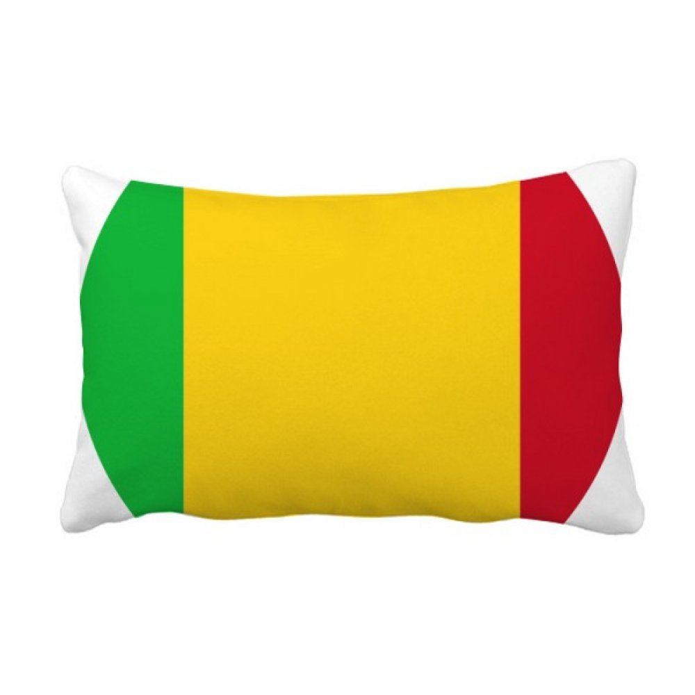 Coussin lombaire emblème du Mali 40x60 cm pour décoration de canapé