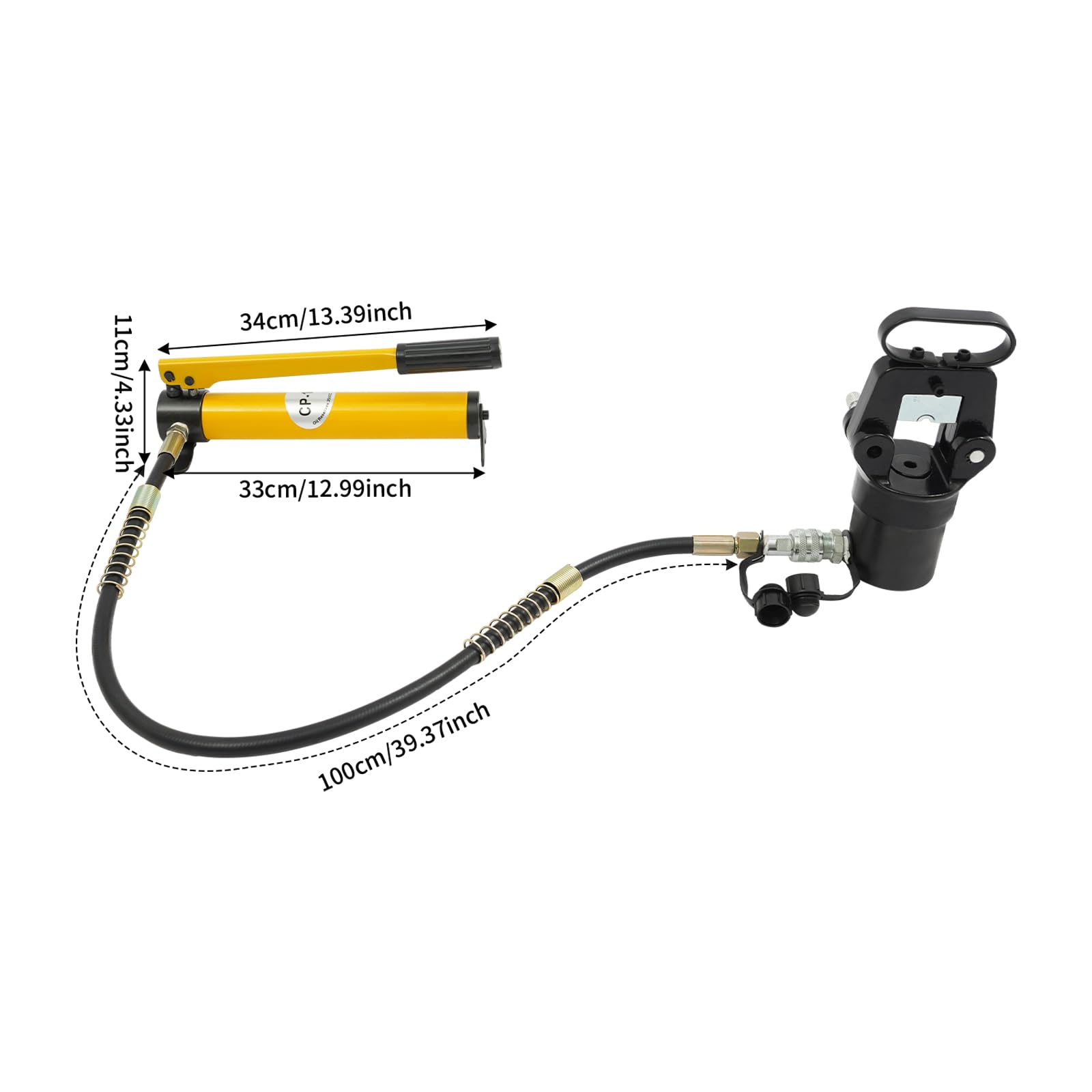Pinza crimpatrice idraulica 15T da 16 a 500 mm², capicorda pompa manuale