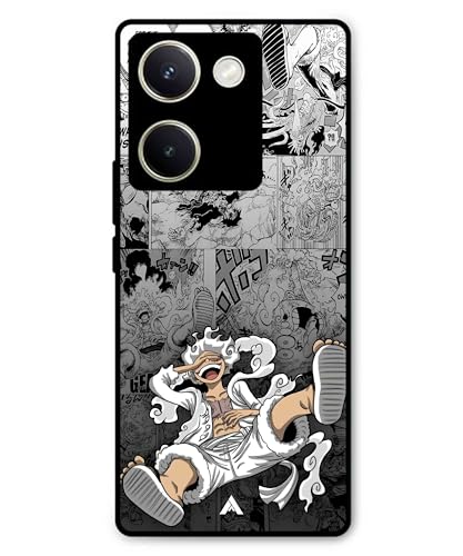 Image of Premium Anime 2 Case for Vivo Y300 Plus (Glossy Finish) Soft-Touch Metal TPU Back Cover, Shockproof, Designer, Aesthetic Mobile Phone Case