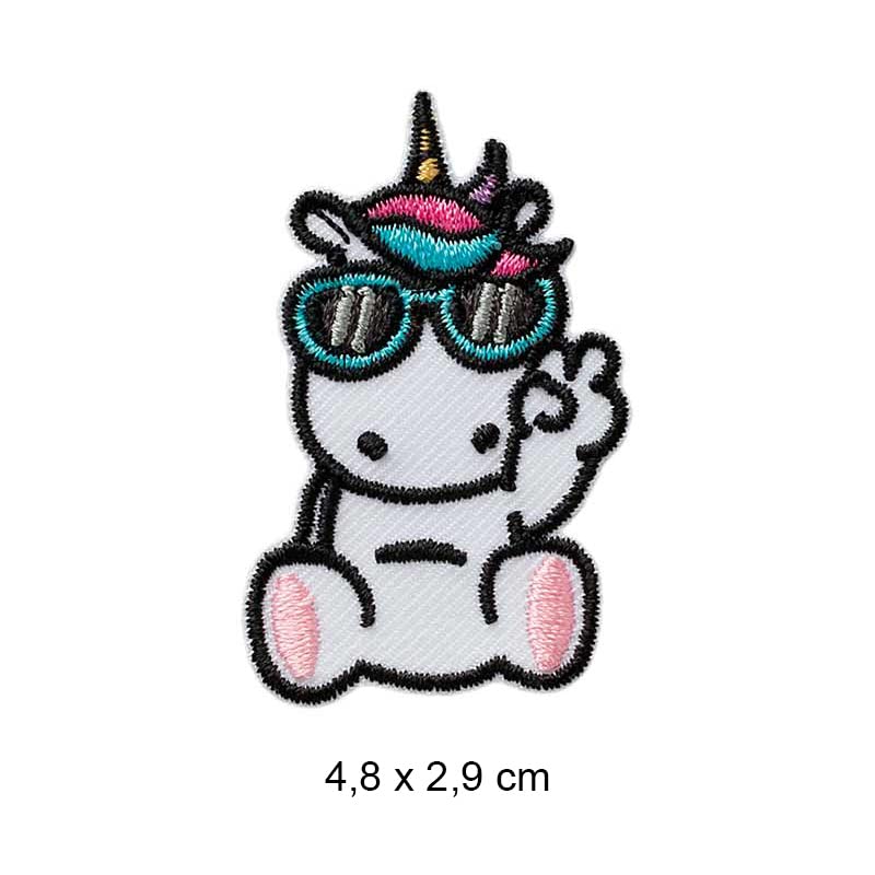 5 Toppe Ricamate A Forma Di Unicorno - Termoadesive O Da Cucire - Per Zaini, Vestiti E Scarpe - Decorazione Fai Da Te - Foto 6