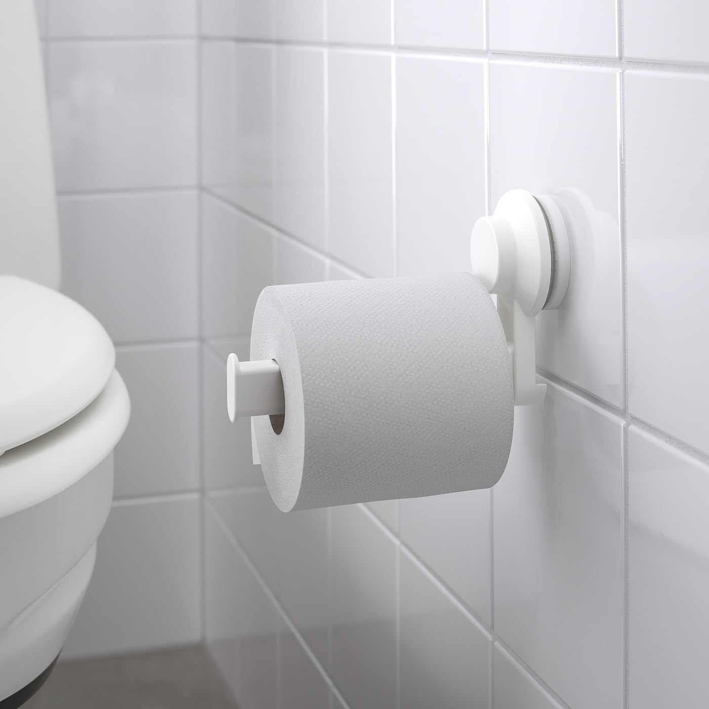 IKEA Tisken 403.812.91 - Portarotolo con ventosa, colore: Bianco