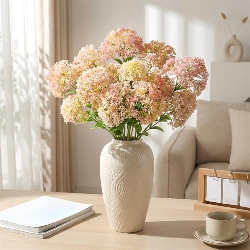 Image of 4 Pcs Artificial Flowers for Decoration, 23 Inch Faux Berry Stems Faux Skimmia Spray with Leaves Fake Flowers for Vase Home Table Floral Arrangement Wedding Decor(Pink,Classic)