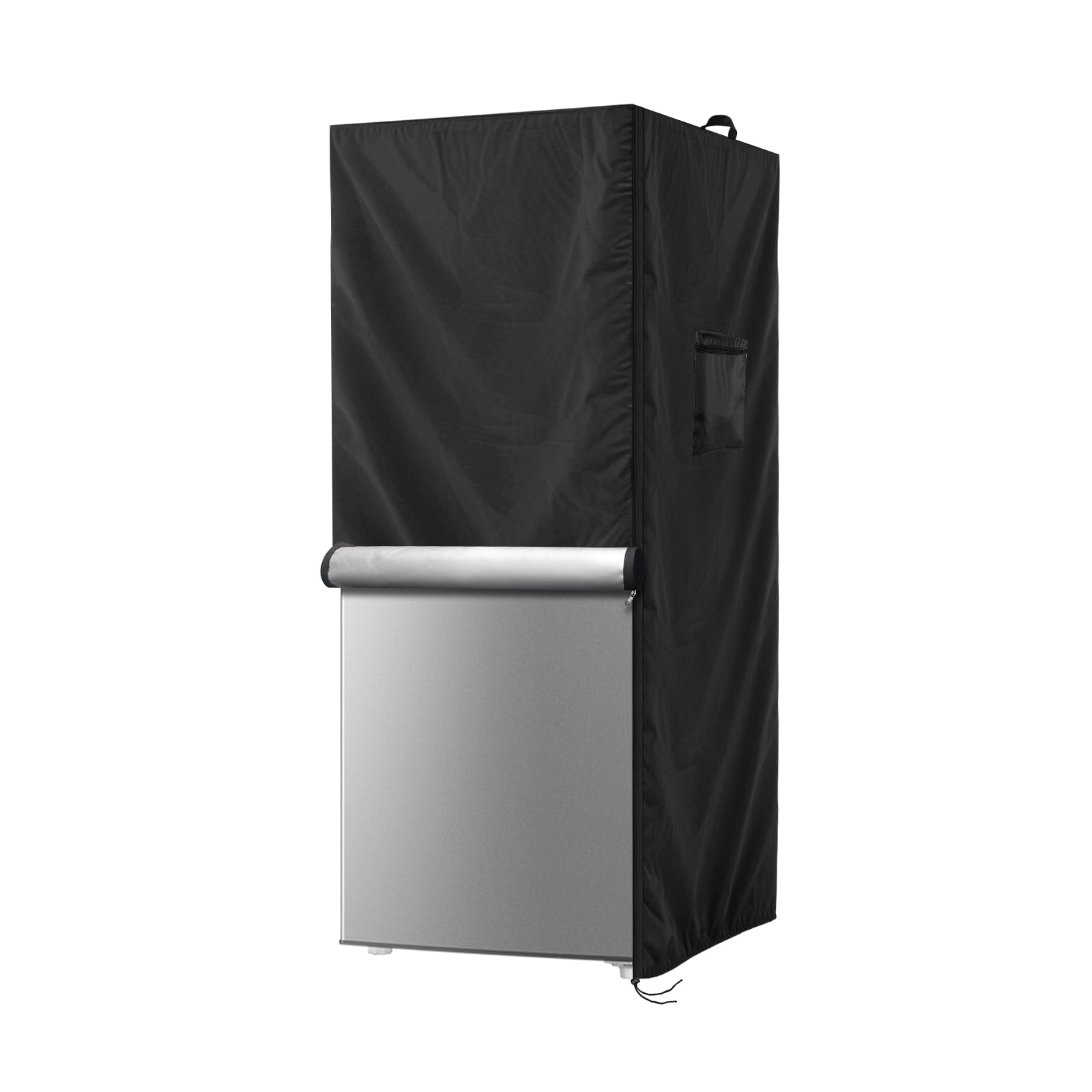 Kühlschrankabdeckung, wasserdicht, 420D strapazierfähiges Oxford-Gewebe, Outdoor-Kühlschrankabdeckung, Staubschutz, Gefrierschrankabdeckungen mit Reißverschlüssen, 59 x 59 x 143 cm