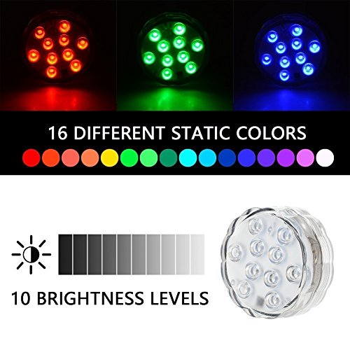 4 Packung Shisha LED Licht 3aaa batteriebetrieben 7cm RGB Multicolors Wasserdichte LED leuchtet Untersetzer mit… – Bild 6
