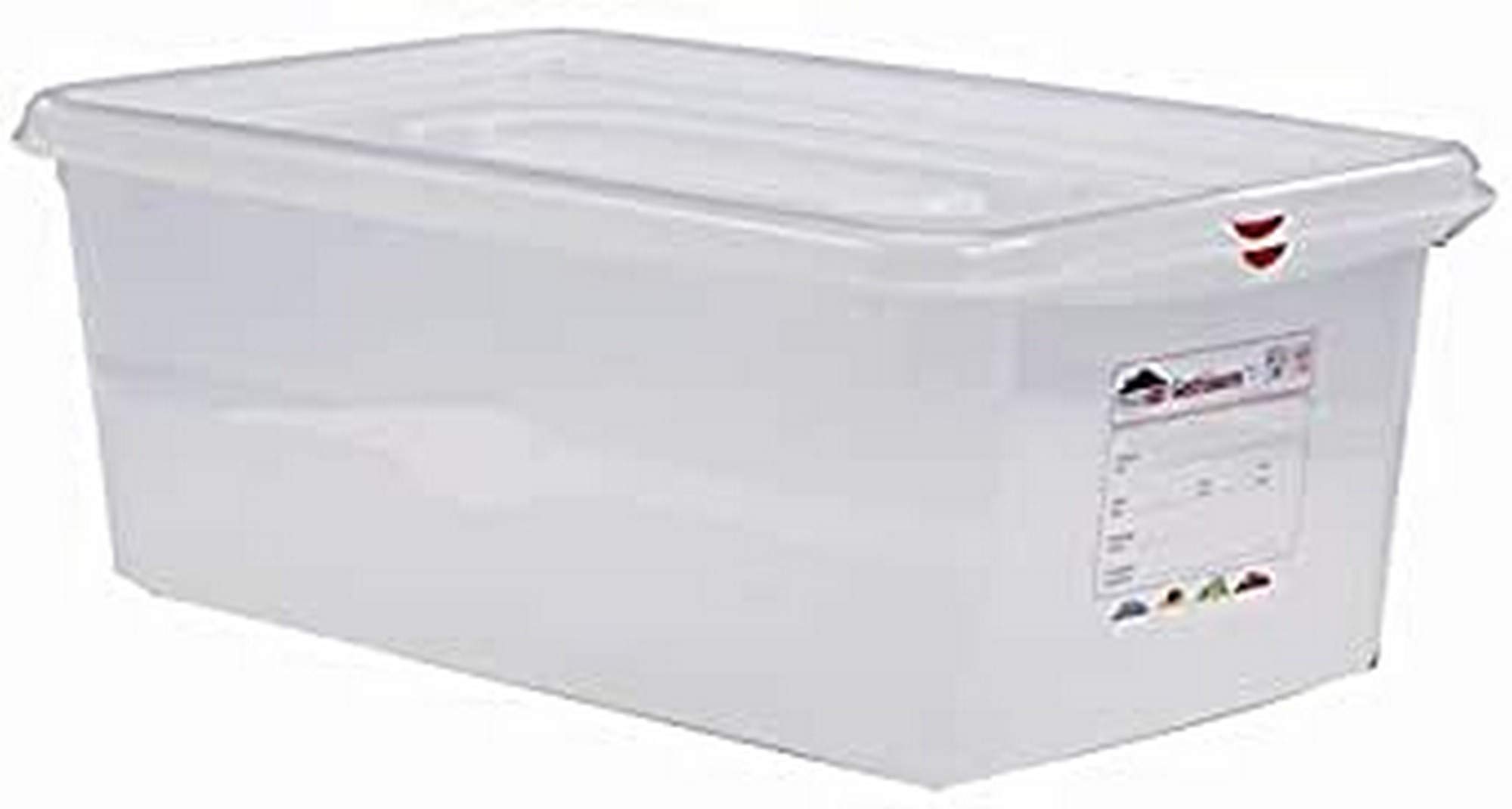 Genware 12550 GN - Contenitore da 1/1, profondità 200 mm, 28 l, confezione da 6