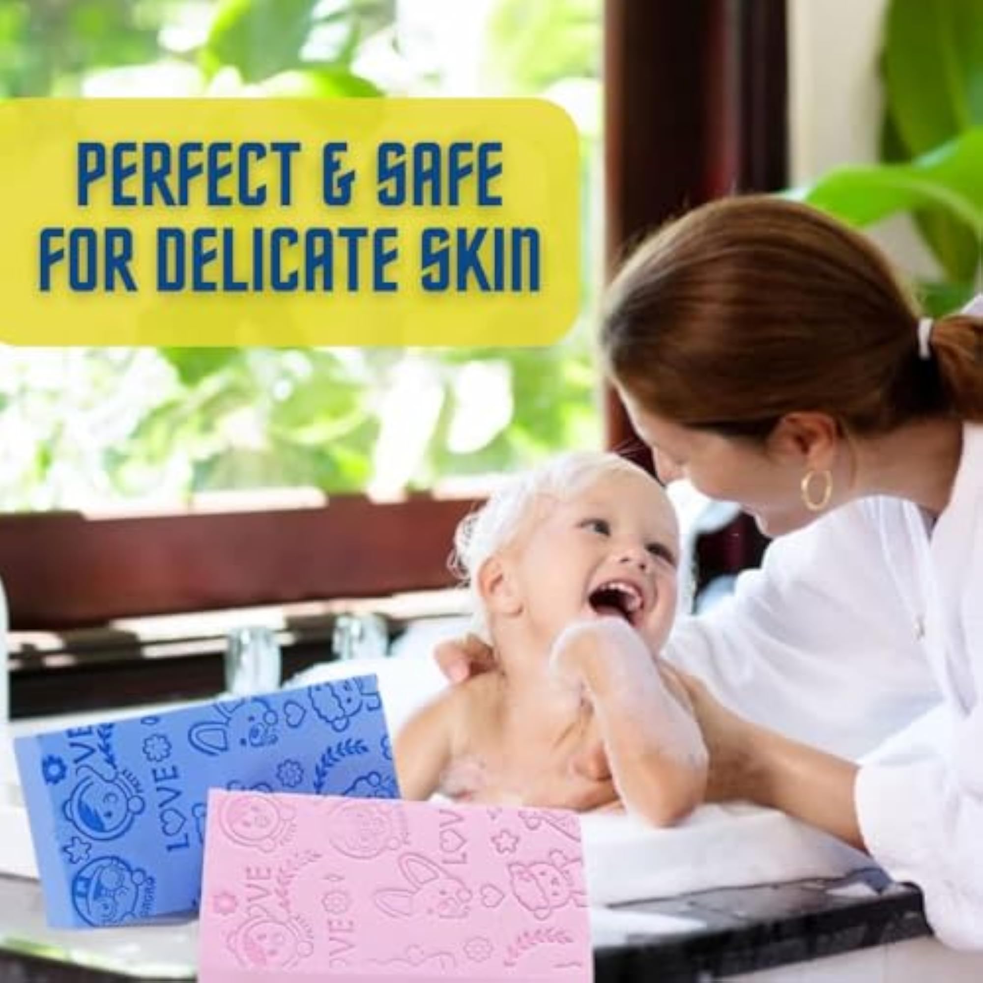 Exfoliating Sponge Ultra Soft Bath Scrubber for Kids