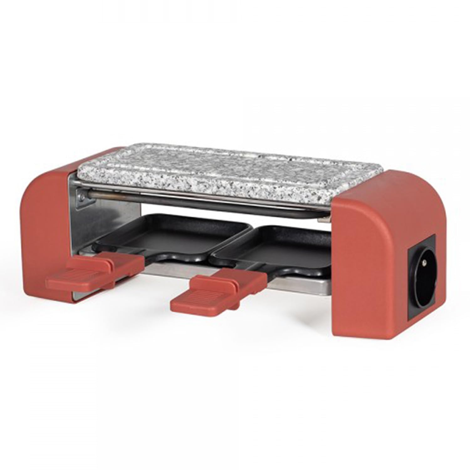 Raclette 2 personnes connectable - LIVOO - DOC310R - 450W - 2 personnes - Thermostat automatique - 2 spatules en bois et 2 caque