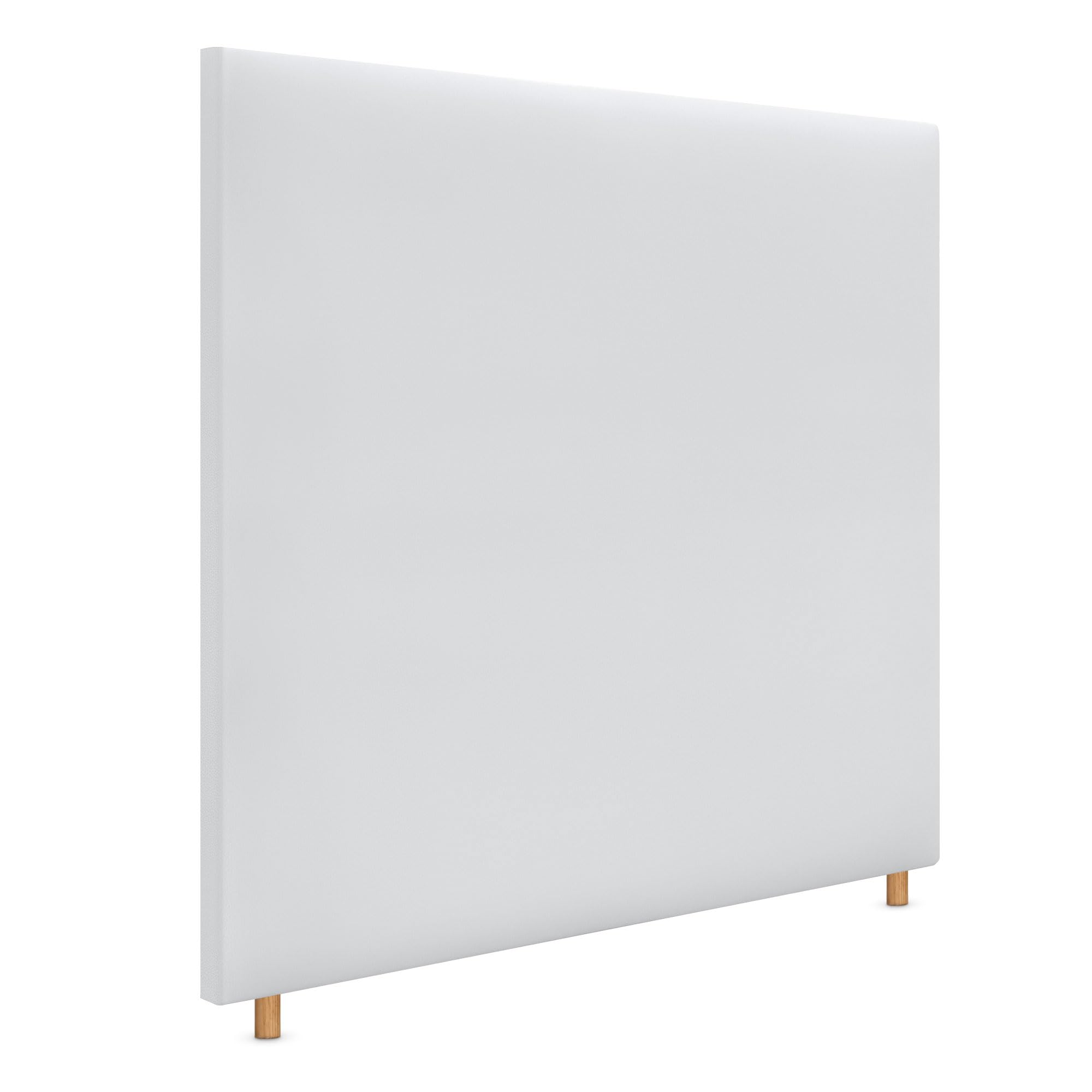 DHOME Cabecero de Polipiel o Tela Aqualine Liso hasta el Suelo cabeceros Cabezal tapizado Cama (145x120cm (135/140), Polipiel Blanco)