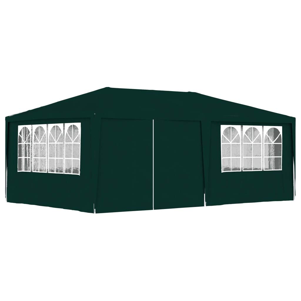 Chusui Gazebo Professionale con Pareti 4x6 m Verde 90 g/m²,Gazebo,Gazebo Professionale,Gazebo da Giardino,Gazebo Esterno