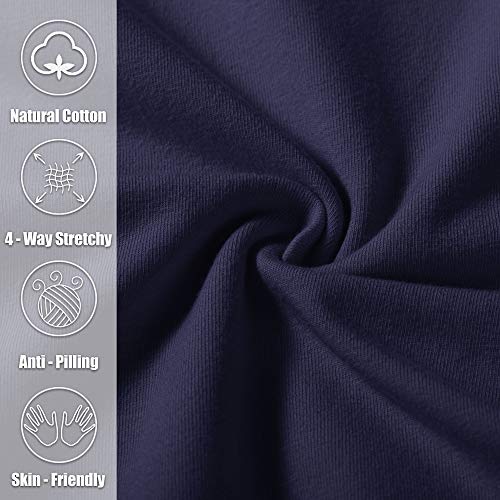 Pudolla Men's Cotton Yoga Sweatpants Athletic Lounge Pants Open Bottom Casual Jersey Pants For Men With Pockets (Navy Blue Medium) #TOP3