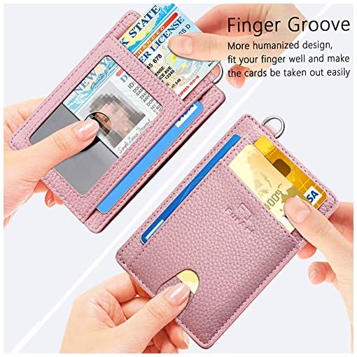 FurArt Slim Minimalist Wallet, Front Pocket Wallets, RFID Blocking, Credit Card Holder with Disassembly D-Shackle - Image 4