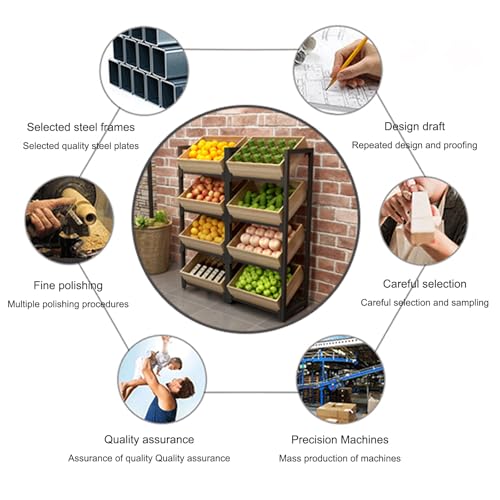 Snack-Organizer für Einzelhandel, Supermärkte und Speisekammer, vielseitiges Regal für Obst, Gemüse und Süßigkeiten