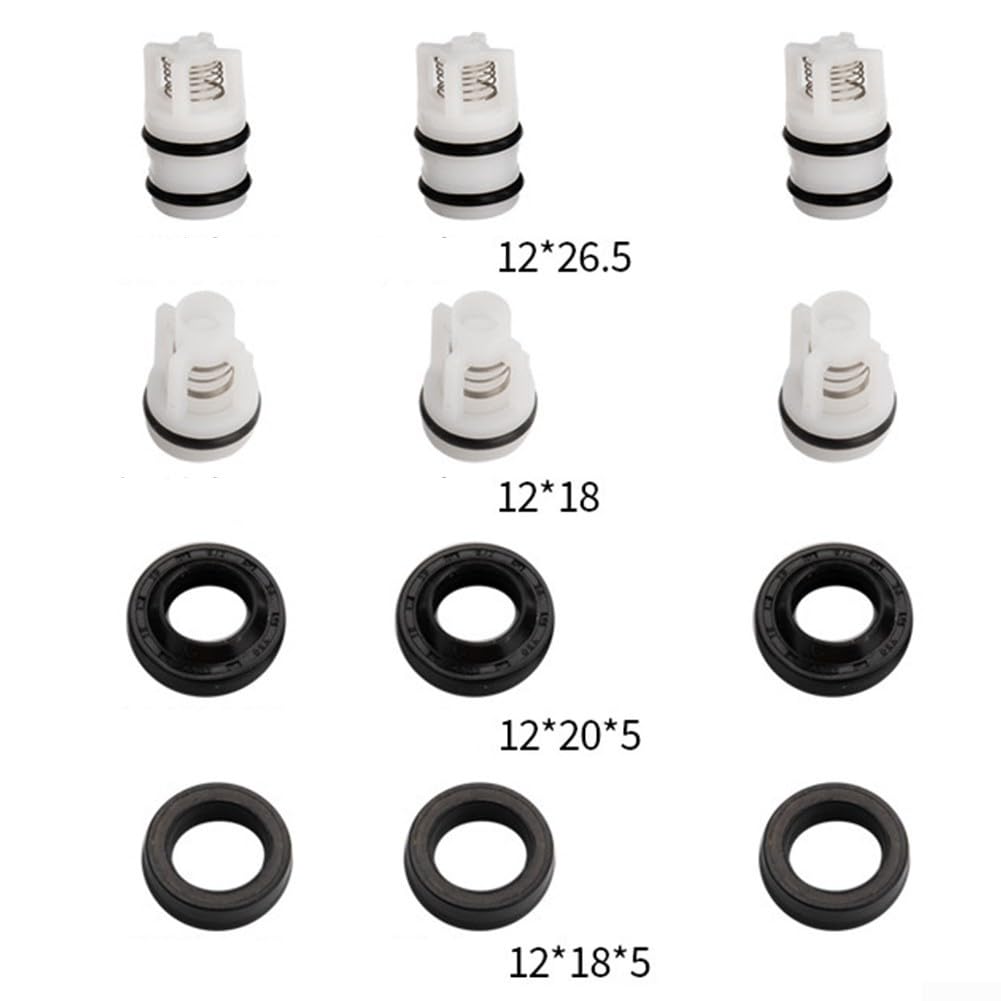 Kit di riparazione valvole di controllo tenuta olio pompa per idropulitrici portatili da 220V, parti di ricambio con valvole lunghe e corte, guarnizione olio stantuffo, guarnizioni acqua, set da 4