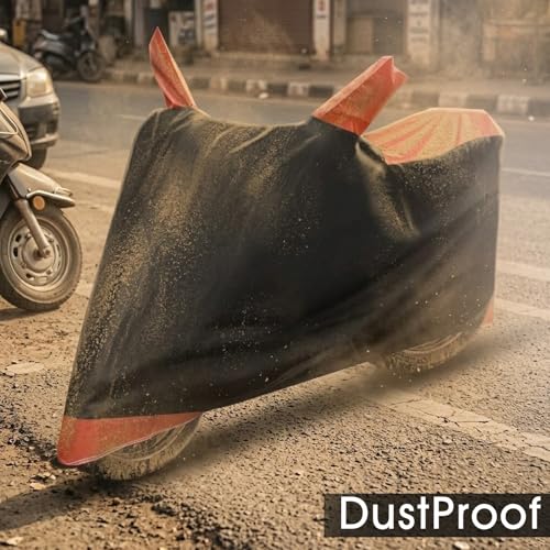 Image of Auto Hub Water Resistant Bike Body Cover for KTM Duke 125 - Black /Orange