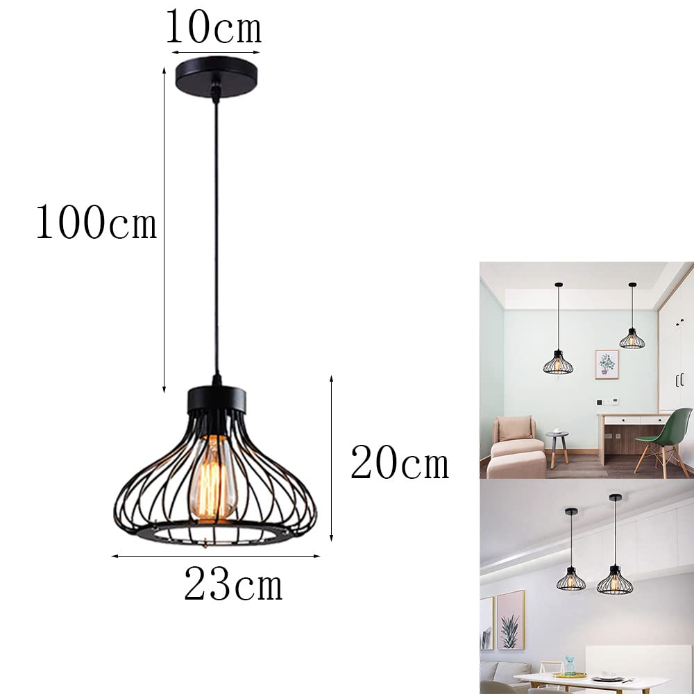 Plafonnier Industriel Vintage E27 Suspension 2 Lampes Pour Salon Chambre Cuisine Restaurant Noir Or - Spot et plafonnier Plafonnier Industriel Vintage E27 Suspension 2 Lampes Pour Salon Chambre Cuisine Restaurant Noir Or - Spot et plafonnier