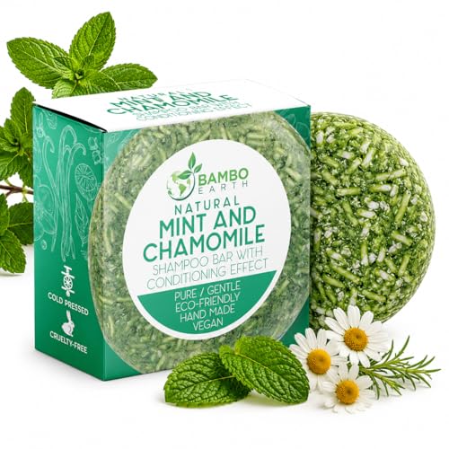 Organic Solid Shampoo Bar and Conditioner (Mint & Chamomile)