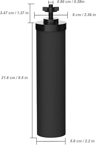 Miniatura 2 de Huining 2 filtros de agua negros para el hogar cubo de agua sistema de filtración de agua sistema de filtro de agua por gravedad purificador de agua