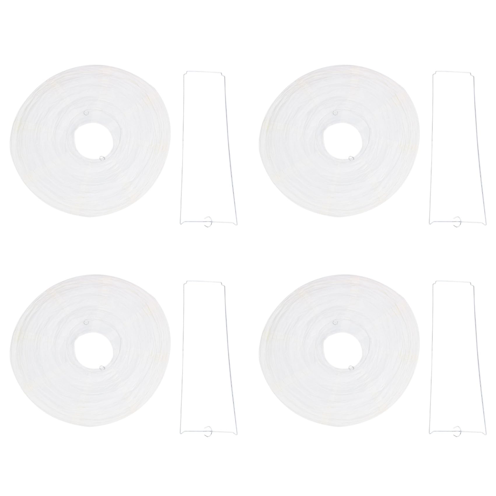 Hndhbfgrt 4 x Chinese Japanese Paper Lantern Lampshade for Party Wedding, 40cm(16 Inch) Creamy-White