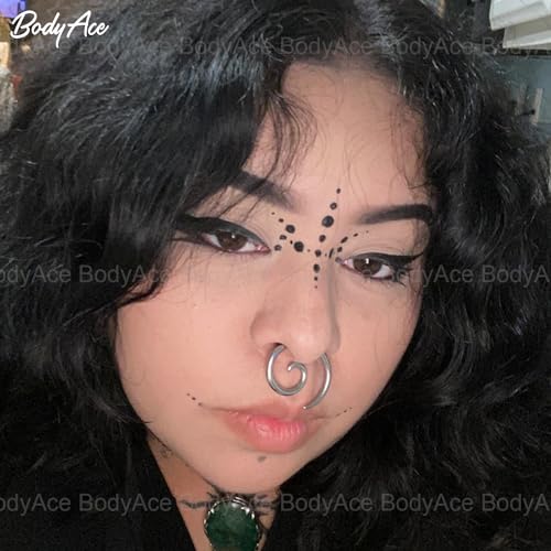 BodyAce Stainless Steel Ear Weights Gauges, Spiral Earrings Expander Snail Twist Ear Plugs, Earring Stretching Tapers Ear Gauge 2/4/6/8/10g Piercings Jewelry4