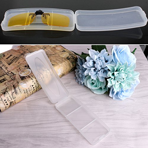 Eye Glasses Case,NNDA CO Durable Plastic Transparent Sunglasses Case Clip On Glasses Box Eyewear Protector