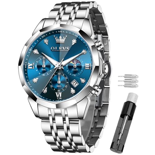 OLEVS Reloj para hombre, cronógrafo multifuncional con 4 subesfer...