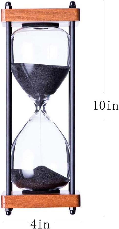 Samlong Hourglass 30 Minute Sand Timer, Colorful Gift Package Sand Clock, Black