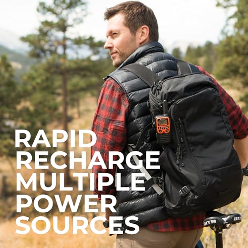 Midland- T51VP3 X-TALKER Spotting and Recovery Walkie-Talkie Long Range - FRS Two Way Radio for kids Caravanning with NOAA Weather Scan + Alert, 38 Privacy Codes - Black/Orange - 2 Pack - Image 6