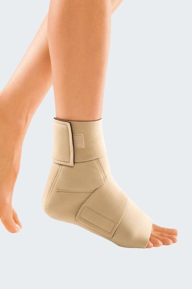 medi Circaid Juxtafit Premium Ankle Foot Wrap - Sistema de compresión adaptativa - Reposapiés | Tamaño: L | Compresión inelástica para el pie | Talón cerrado | Longitud del pie más corta